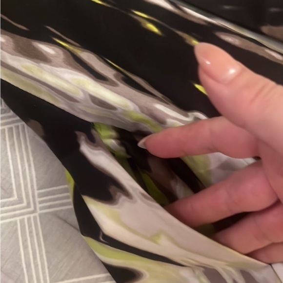 Taylor Green and Black Abstract Mini Dress - Picture 3 of 11
